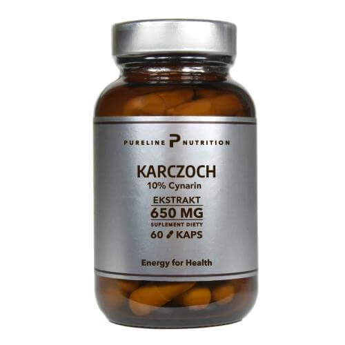 Pureline Nutrition Artichoke Extract 650 mg, 60 caps.