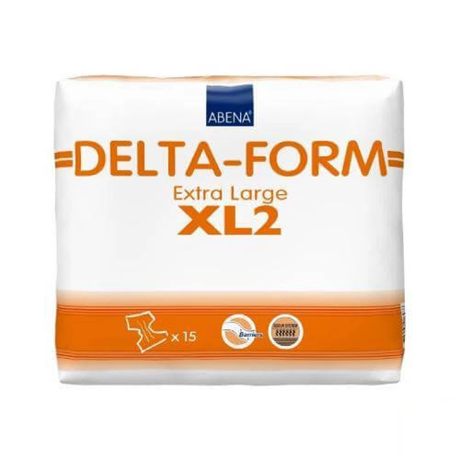 ABENA DELTA-FORM Extra Large XL2 Windeln für Erwachsene, 15 Stück