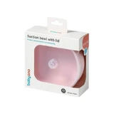 BabyOno Silikonnapf mit Saugnapf und Deckel rosa, 1 Stück