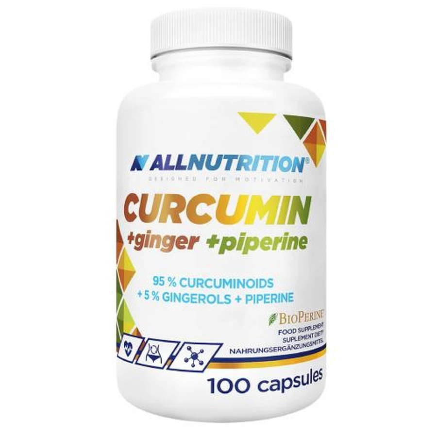 Allnutrition Curcumin + Ingwer + Piperin, 100 Kapseln
