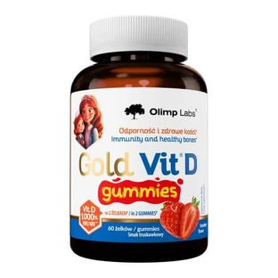 Olympus Gold Vit D Vitamin D in jellies strawberry flavor, 60 pcs