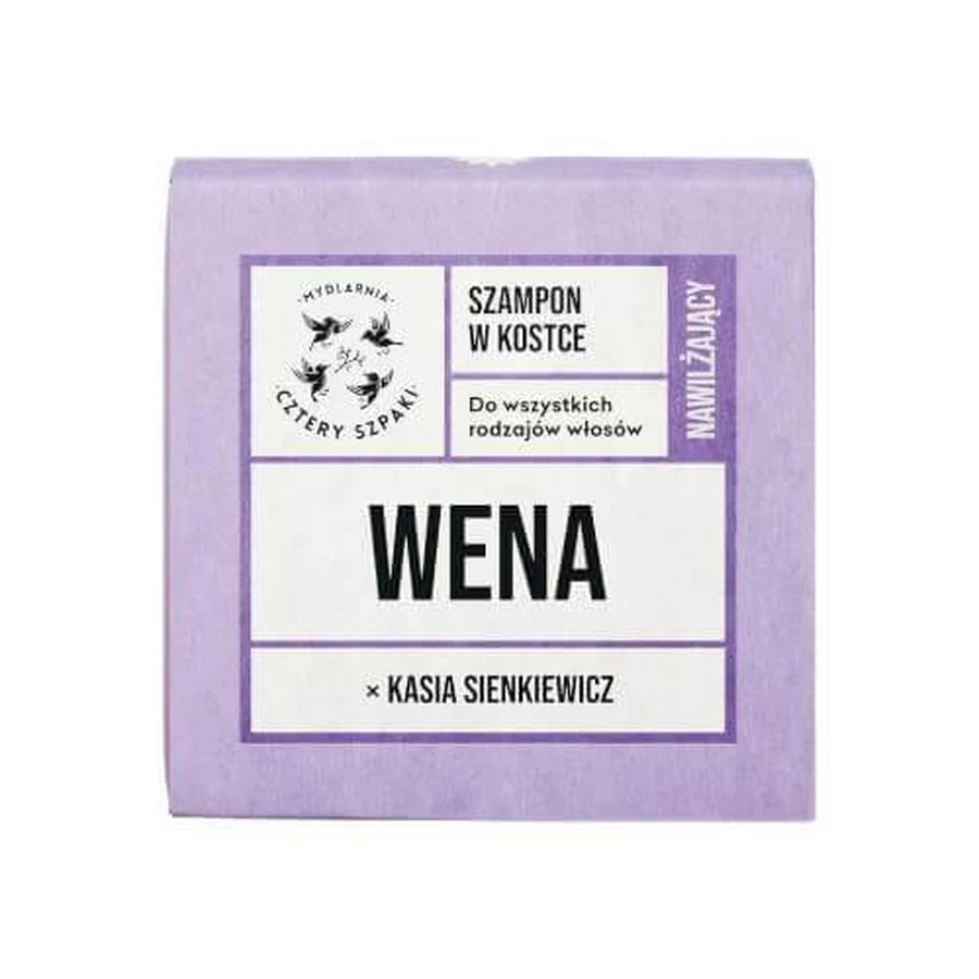 Cztery Szpaki (4paki) Wena x Kasia Sienkiewicz Shampooing hydratant en cube, 75 g