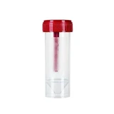 FL MEDICAL Récipient pour matières fécales avec spatule et bouchon rouge, non stérile, 30ml