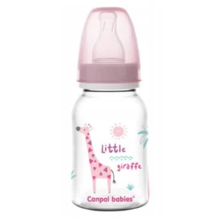 CANPOL BABIES Biberon étroit 120ml Africa Pink Giraffe 0m+ 59/100