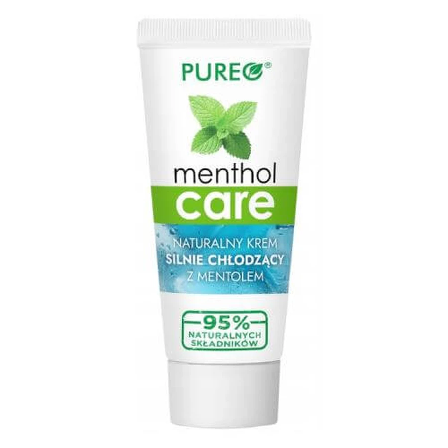 PUREO Menthol Care Natürliche Kühlcreme mit Menthol, 100g
