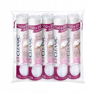 Cleanic Pure Effect Kosmetiktücher, rund, 100+25 Stück x 5 Packungen