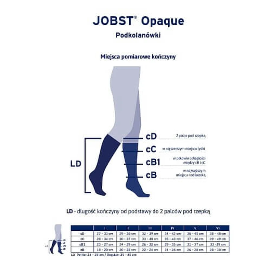 JOBST OPAQUE long compression knee socks CCL1 natural, size 1 OP