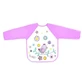 Bocioland oilcloth bib with sleeves Bird 6m + purple