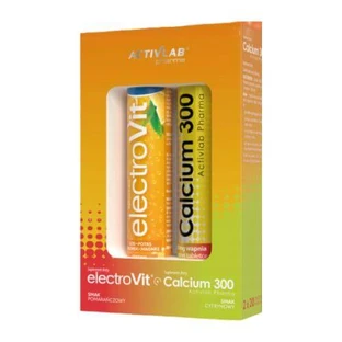ACTIVLAB PHARMA Set ElectroVit sinaasappel, 20tabl. mus. + Calcium 300 citroen, 20tabl. mus.