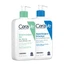 CERAVE Set für normale und trockene Haut: Reinigendes Reinigungsgel, 473ml + Feuchtigkeitsemulsion, 473ml