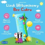 PEPPA PIG piruleta vitaminada sin azúcar sabor piña, 1 unidad