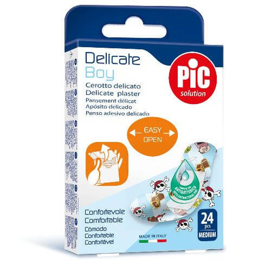 PIC Delicate Boy Antibakterielles Pflaster, 24 Stück