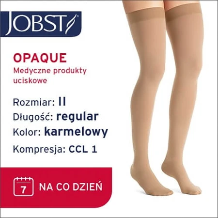 JOBST OPAQUE lange Kompressionsstrümpfe CCL1 karamell, Größe 2 ZP
