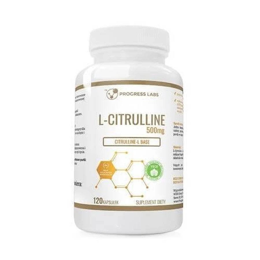 PROGRESS LABS L-Citrulina 500 mg, 120 cáps.