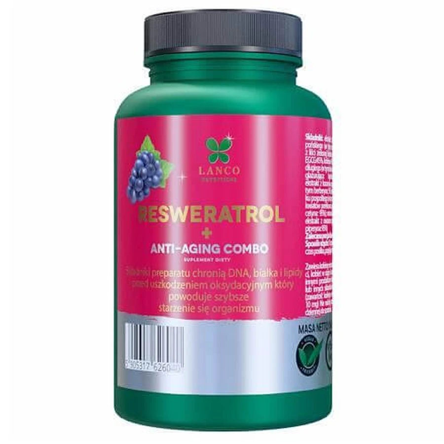 LANCO NUTRITIONS Resveratrol + Anti-Aging Kombi, 60 Kapseln