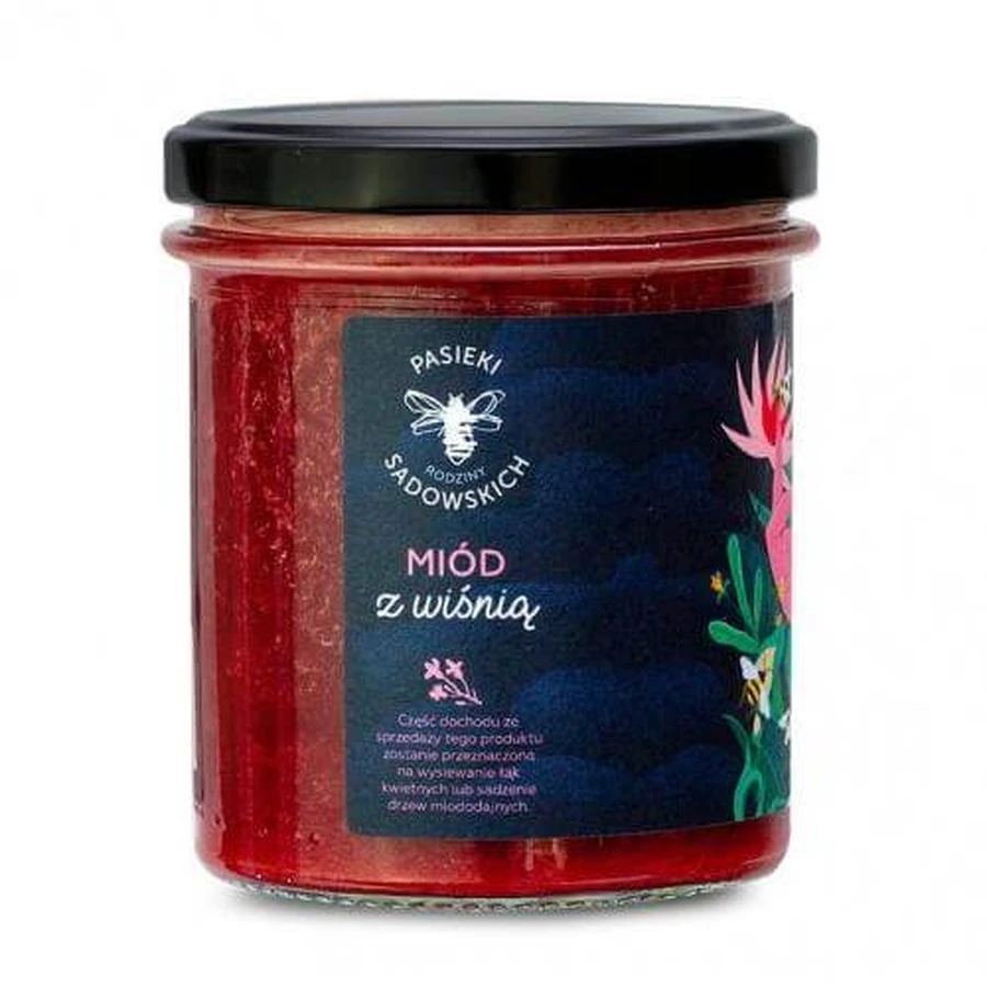 PASIEKI RAZINY SADOWSKICH Miel aux cerises, 430g