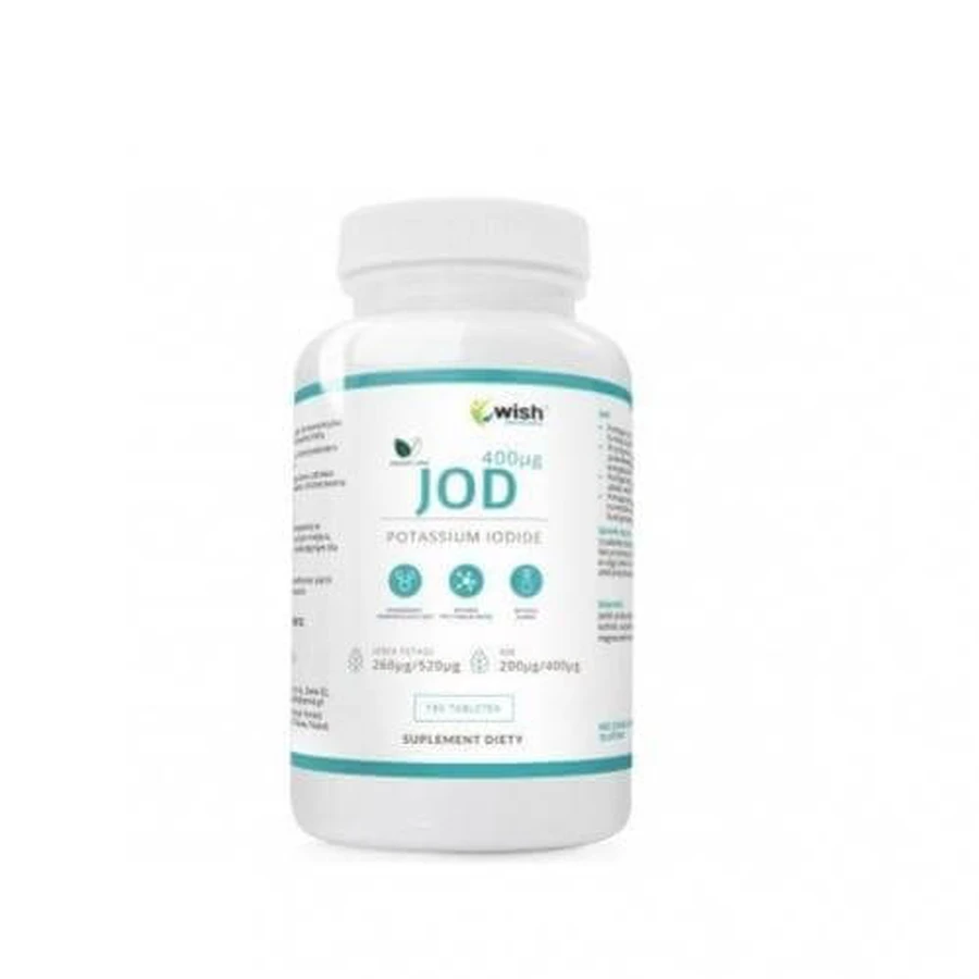 WISH Pharmaceutical Potassium Iodide 400mcg, 180 tablets