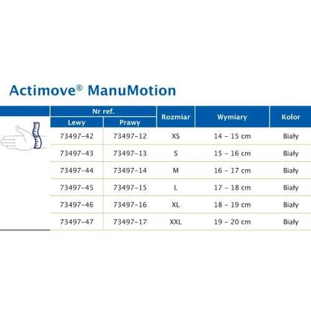 Actimove Professional Line Muñequera estabilizadora con refuerzo y compresión médica (M) blanca izquierda
