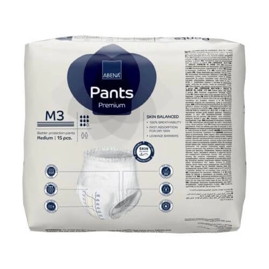 ABENA Pants Premium M3 Absorbierende Slips, 15 Stück