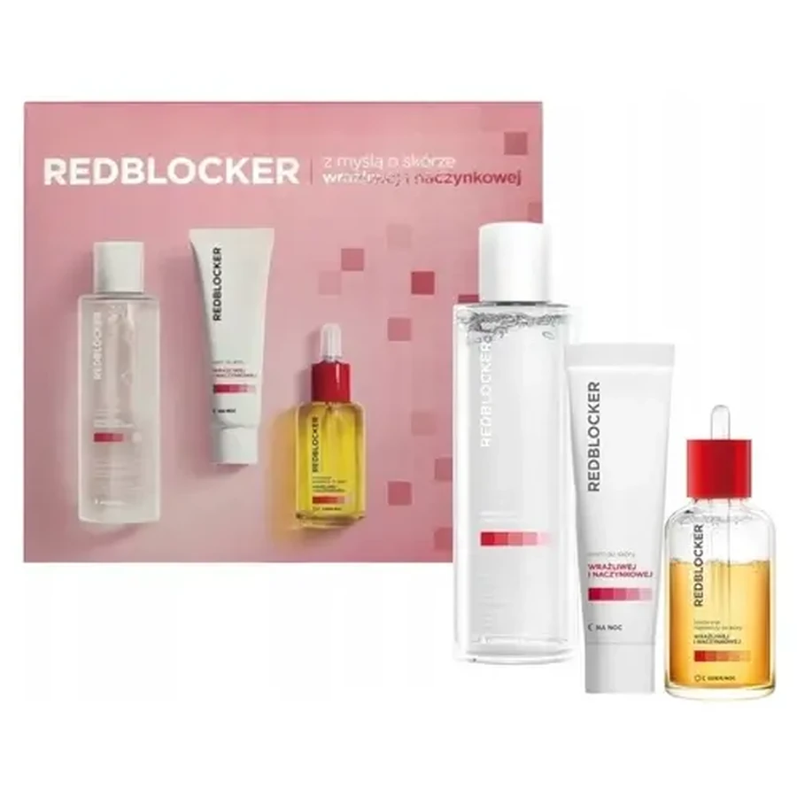 REDBLOCKER Reparatur-Konzentrat-Set, 30ml + Nachtcreme, 50ml + Mizellenlotion, 200ml