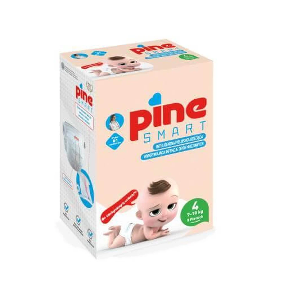 Pine Smart Windeln für Harnwegsinfektionen Größe 4 maxi 7-18 kg, 5 Stück