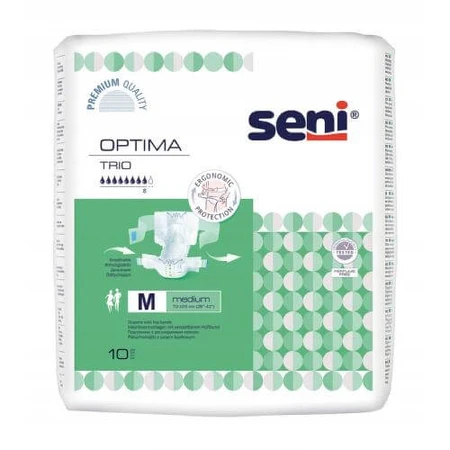 SENI OPTIMA TRIO MEDIUM Windeln mit Gürtel, 10 Stück