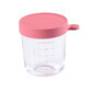 Recipiente herm&#233;tico de vidrio, B912653, 250ml, Rosa, Beaba