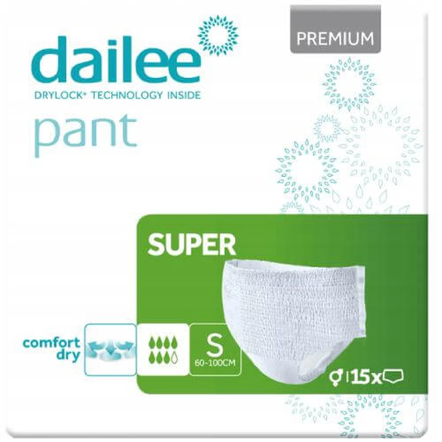 DAILEE Pant Premium Super Absorbent Panties S, 15pcs