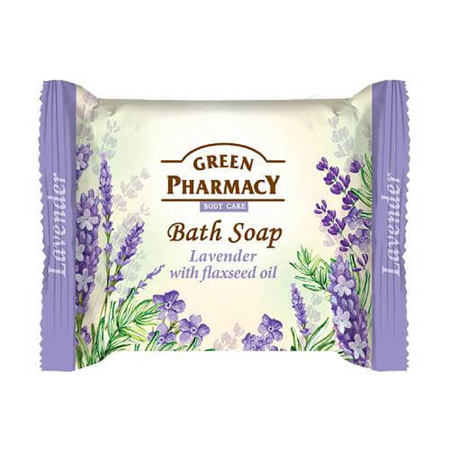 GREEN PHARMACY Lavender and linseed oil bar soap - 100 g