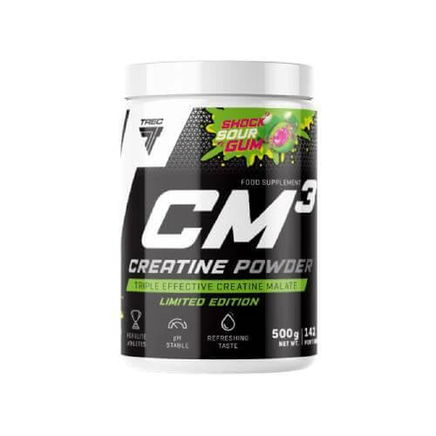 Trec CM3 Polvo Creatina malato sabor goma agria, 500 g