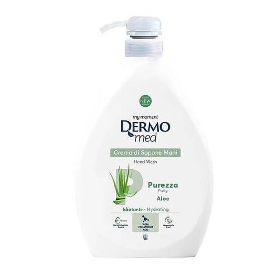 DERMOMED Flüssigseife mit Pumpe Aloe Vera, 1 l