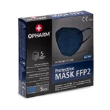 OPHARM Protective Mask FFP2 navy blue, 5pcs