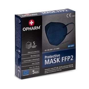 OPHARM Protective Mask FFP2 navy blue, 5pcs