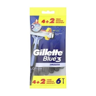 Gillette Blue 3 smooth Shaving razors, 6pcs