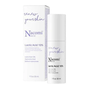 NACOMI Next Level Lactic Acid 10% Night Face Serum, 30ml