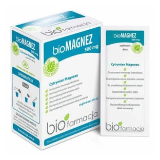 BIOFARMACY BioMAGNEZ 500mg, 20 zakjes