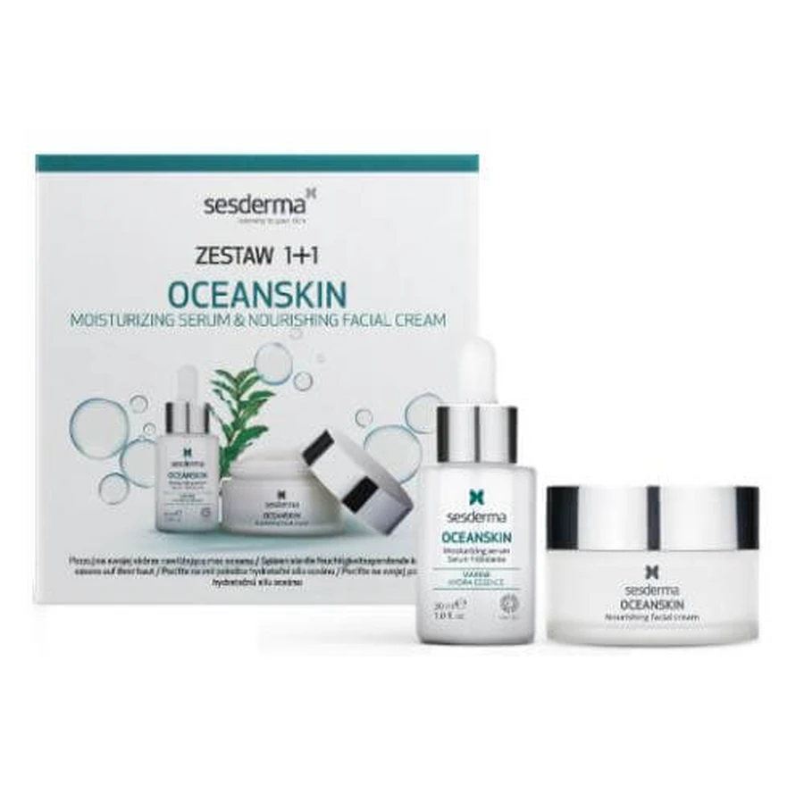SESDERMA OCEANSKIN Hydrating Serum Set, 30ml + Nourishing Face Cream, 50ml