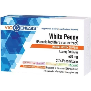 Viogenesis Peonía Blanca 600mg Suplemento Inmunoestimulante 30 cápsulas vegetales