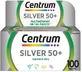 Centrum Silver 50+ Multivitamin for Energy, Immune System Strengthening &amp; Egg Health 100 Tablets