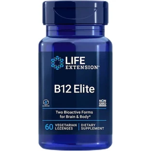 Life Extension B12 Elite Vitamin for Nervous System Health 60 sublingual tablets