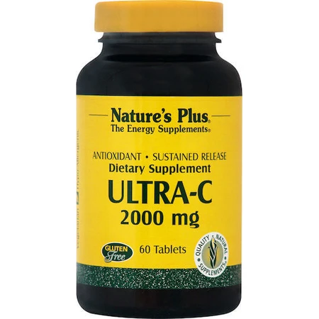 Nature's Plus Vitamina C para el sistema inmunitario, la piel y la acción antioxidante 2000 mg 60 comprimidos