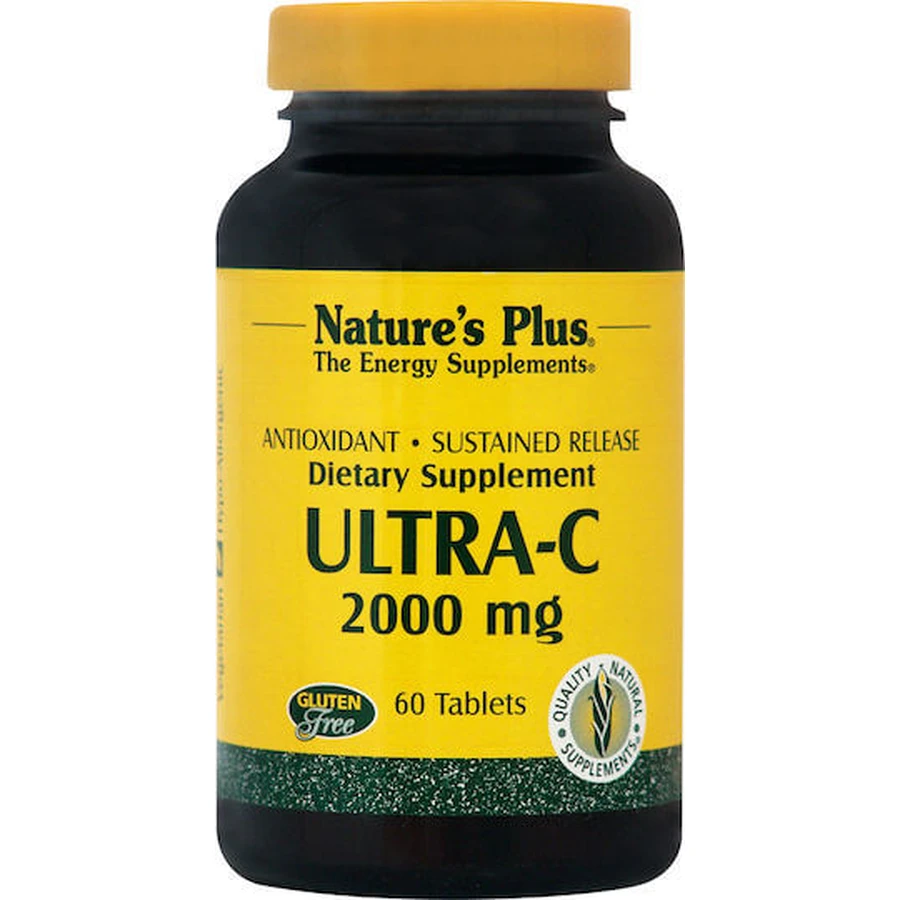 Nature's Plus Vitamina C para el sistema inmunitario, la piel y la acción antioxidante 2000 mg 60 comprimidos