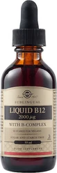 Solgar Liquid B12 with B-Complex Vitamin for Nervous System Health 2000mcg 59ml