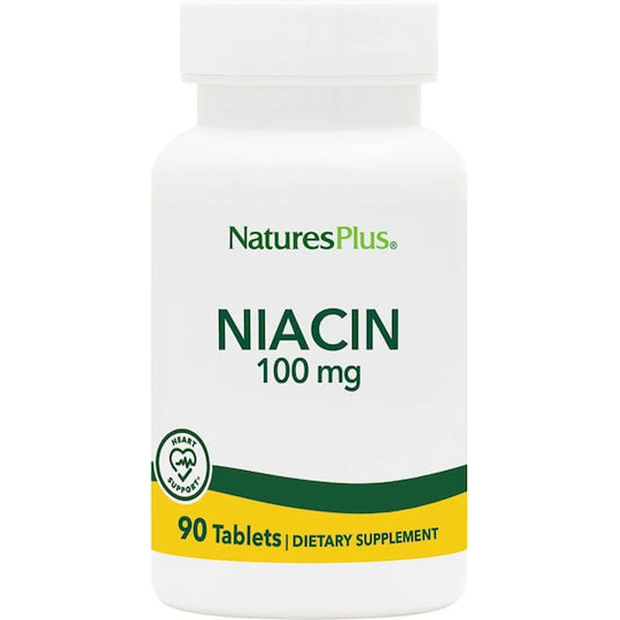 Nature's Plus Niacin Vitamin für die Gesundheit des Nervensystems 100mg 90 Tabletten