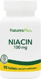 Nature's Plus Niacin Vitamina pentru Sănătatea Sistemului Nervos 100mg 90 Tablete