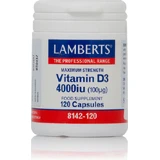 Lamberts Vitamin D3 Vitamin for Immune Support & Egg Health 4000iu 120 caps