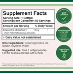 Double Wood Astaxanthine 12mg Voedingssupplement Speciaal 60 softgels
