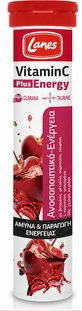 Lanes Vitamin C Plus Energy Vitamin for Immune Strengthening, Skin & Antioxidant Action 500mg Cherry 20 tabs eff