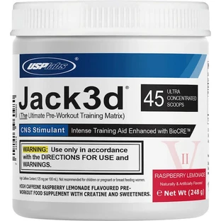 USP Labs Jack3d Suplemento Pre-Entrenamiento Avanzado 248gr Frambuesa Limonada