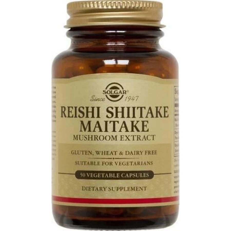 Solgar Reishi Shiitake Maitake Shiitake Mushroom Extract 50 x 1 gélule végétale